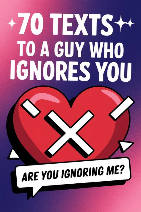 Getting ignored by someone you’re interested in can be confusing and frustrating. You’re left wondering what went wrong and whether he’s just busy or actually not interested. Instead of overthinking it, sometimes a simple text can help you get clarity or even bring him back to the conversation. These messages range from light-hearted and playful to direct, allowing you to express yourself without seeming desperate or overly intense. Here are 70 texts to send when he’s not responding, from ... What To Text Him When He Ignores You, When He Ignores You, Getting Ignored, Relationship Ocd, Ignoring Someone, Not Interested, Ignore Me, A Guy Who, Text Me