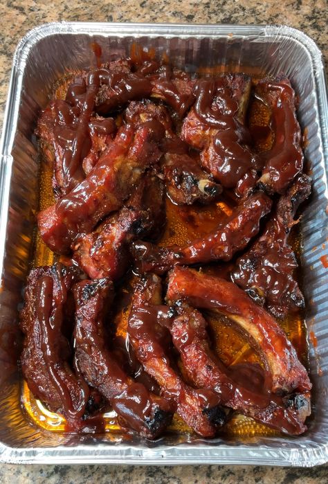 Smoked BBQ Party Ribs Party Ribs Smoked, Bbq Ribs On The Grill, Wood Fire Grill Recipes, Party Ribs, Best Ribs Recipe, Boneless Beef Ribs, Smoked Jerky, Cowboy Baked Beans, Bbq Appetizers