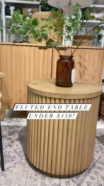 Dupes and Deals: Home Decor Finds on Instagram: "I love the look of this fluted side table, and it’s only $130! This would look great as a living room end table or even as a guest room nightstand! https://liketk.it/4qBbd #sidetable #endtables #nightstand #guestbedroomdecor #livingroomfurniture #bedroomfurniture #studiomcgeetarget #targetstyle #targetfinds #affordablehomedecor #budgethome" Fluted End Table, Guest Room Nightstand, Fluted Side Table, Modern Side Table Design, Decor Side Table, Lamp Side Table, Room Nightstand, Retro Side Table, Classic Side Table