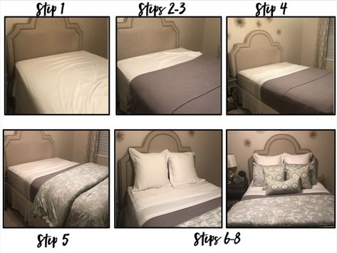 Dress A Bed Master Bedrooms, How To Dress A King Size Bed, How To Dress A Bed Like A Designer, King Size Bed Master Bedrooms Cozy, How To Layer A Bed Like A Designer, How To Make A Bed Like A Designer, King Size Bedding Ideas, Decent Bed Design, Layered Bedding Ideas