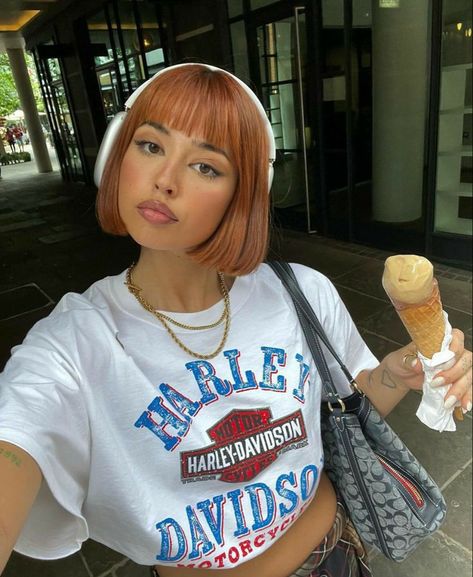 Short Ginger Hair With Bangs, Short Fringe Bangs, Kimberly Hair, Hair Stages, Amber Hair, Blonde Bangs, Hair Nutrition, Peach Hair, Red Hair Woman