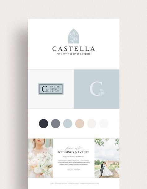 Color palette inspiration for luxury wedding planners and photographers, from the Castella pre made brand kit by The Creative Accent Planner Color Palette, Vip Design, Planner Website, Wedding Planner Website, Planner Logo, Custom Web Design, Website Template Design, Monogram Logo Design, Lets Talk