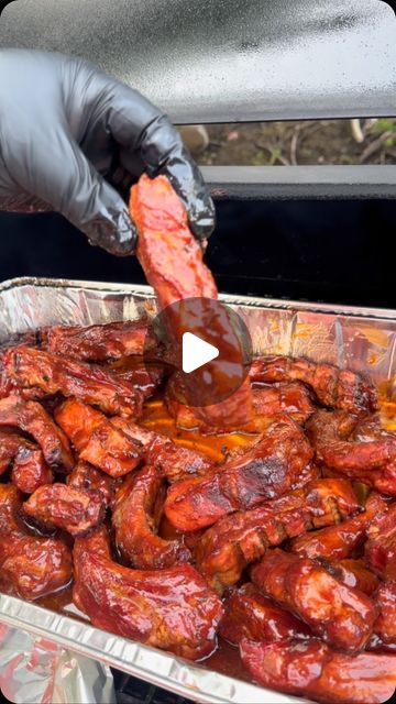 Darren Cooper | Home Chef on Instagram: "Once you bring this Smoked Hot Honey Party Ribs to the cookout you will have to make them every time!   Seasoned with @badiaspices Holy Smokes!  Shoutout to @thecookingguildshop for the Onyx series knife   #whatsfordinner #partyribs #ribs #bbq #foodie #easyrecipes #grill #smokedribs #bbqlovers" Hot Honey Ribs, Grill Out Food, Bbq Cookout Food, Halloween Ribs, Bbq Ribs On The Grill, Ribs Sides, Party Ribs, Back Ribs In Oven, Barbeque Ribs