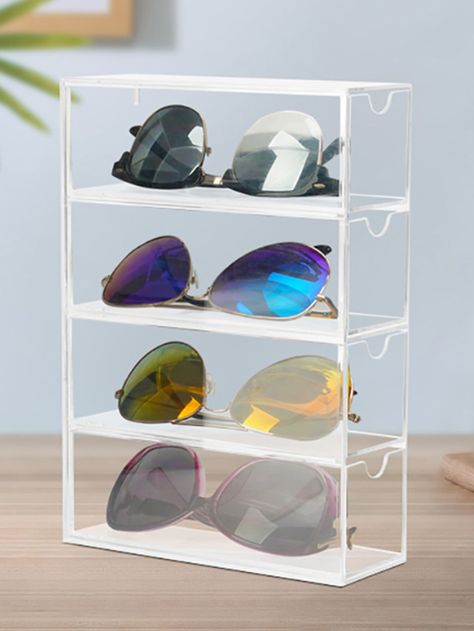 1pc Multi-layer Glasses Storage Rack Sunglasses Organization, Glasses Organizer, Types Of Sunglasses, Eyewear Display, Sunglasses Organizer, Glasses Storage, Clear Sunglasses, Sunglasses Display, Sunglasses Storage