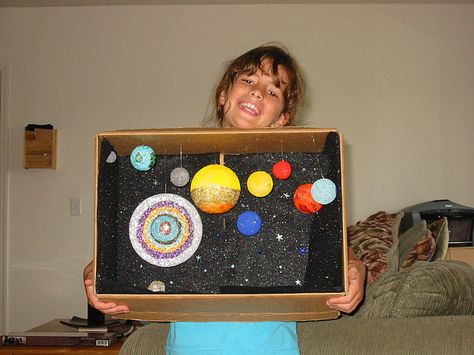 diorama for 3rd grade solar system Shoebox Solar System, Creation Preschool Craft, Solar System Science Project, Solar System Information, Shoebox Project, Desert Crafts, Solar System Projects For Kids, Diorama Kids, Diy Solar System