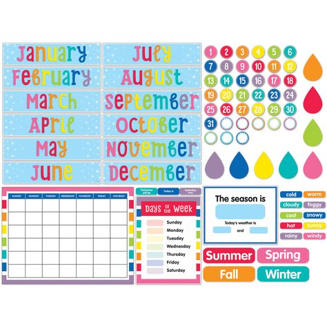 Seasons Chart, Calendar Bulletin Boards, Toddler Teacher, Weather Chart, Birthday Bulletin Boards, Classroom Bulletin Board, Birthday Bulletin, Student Numbers, Carson Dellosa