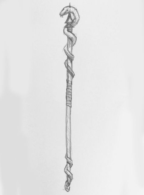 ‪#magic #staff #snake #fantasyart #prop #weapon #rpg #thumbnail #mikephillipsart #conceptsketch #sketch #sketchbook 44/365‬ Snake Staff Fantasy Art, Staffs Drawing, Magic Staff Drawing, Staff Drawing, Snake Staff, Magic Staff, Sketch Quotes, Wizard Staff, Fantasy Props