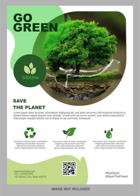 Template | Premium Vector #Freepik #vector #green-flyer #green-brochure #eco-flyer #save-environment Save Environment, Eco Green, Instagram Board, Green City, Eco Design, Vector Template, Living Environment, Urban Planning, Glam Dresses