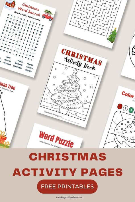 christmas activity booklet printable pinterest graphic Christmas Packets For Kids, Christmas Activity Pages For Kids Free Printables, Christmas Activity Book Printable, Christmas Activity Printables Free, Christmas Kids Printables, Christmas Activity Pages Free Printable, Christmas Stories For Kids Printable, Simple Christmas Activities For Kids, Christmas Activity Pages For Kids