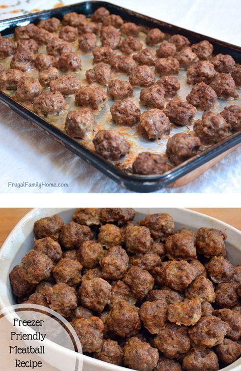 Freezer Meatballs, Homemade Meatballs Recipe, Freezer Dinners, Freezable Meals, Freezer Friendly Meals, Freezer Meal Planning, Make Ahead Freezer Meals, Easy Freezer Meals, Freezer Meal Prep