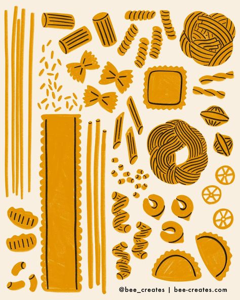 Using this pasta to announce that I am launching merch with the pasta queen herself @buonapastaclub Final slide is a sneak peek 👀 Stay tuned for more details! I’m so so so excited ♡ PASTA 10/100 for #100daysoftastyart #pasta #noodles #italianfood #pastanoodles #pastalover #illustration #foodart #surfacedesign #surfacepatterndesign #surfacedesigner #foodillustration #theydrawandcook #theydrawanduppercase #100daychallenge #100dayproject #100daychallenge2024 #100patterns #100daysofdailycreating Pasta Watercolor Illustration, Painted Pasta, Pasta Print Art, Pasta Illustration Graphics, Scrapbook Illustration, Noodle Illustration, Pasta Wallpaper, Noodles Illustration, Pasta Drawing