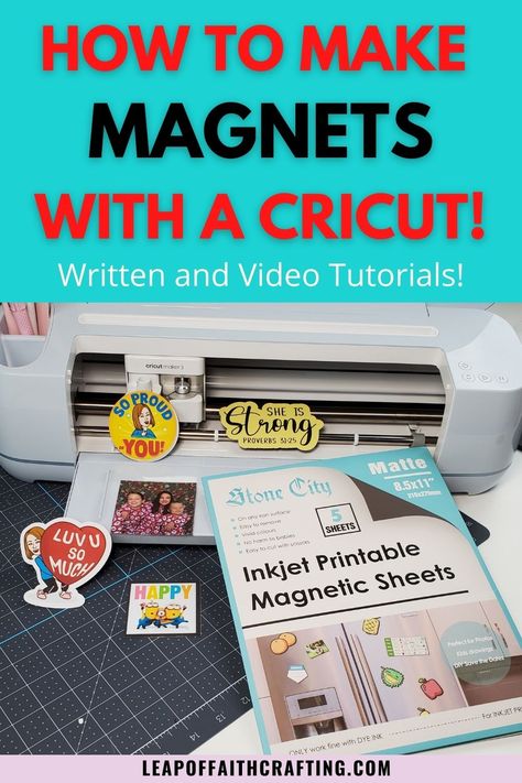 How To Make Magnets With Silhouette, Magnets With Cricut Maker, Diy Acrylic Magnets, Cricut Magnet Ideas, Printable Magnet Sheets, Save The Date Magnets Diy Cricut, Cricut Magnetic Sheet, Make Magnets With Cricut, Turn Stickers Into Magnets