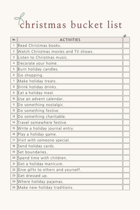 christmas bucket list Bucket List For Adults, Christmas Bucket List Ideas, Best Christmas Books, Christmas Checklist, Listen To Christmas Music, Christmas To Do List, Christmas Bucket List, Christmas Bucket, Bucket List Ideas