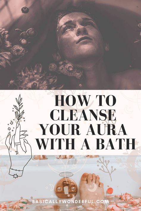 Diy Spiritual Bath Recipes, Energy Cleanse Bath, Spiritual Bath Recipes Cleansing, Cleansing Bath Recipe, Spiritual Bath Recipes, Aura Cleansing Bath, Cleanse Aura, Cleaning Energy, Herbs For Energy