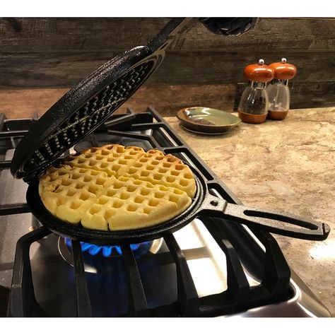 A Simple Cheesecake Anyone Can Make - Lehman's Simpler Living Blog Waffle Pan, Best Waffle Maker, Clean Stove, Classic Cookies Recipes, Seasoning Cast Iron, Chocolate Crinkle Cookies, Cast Iron Recipes, Waffles Maker, Chocolate Crinkles