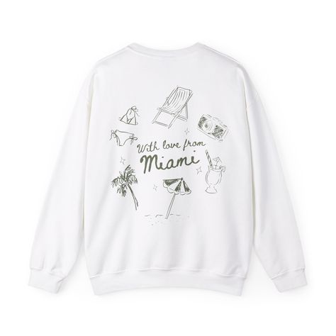 Get ready for the last toast on the coast! These crewneck sweatshirts are the perfect way to elevate any bachelorette weekend in a hot climate. Fully customizable to your event! To order 👉🏼 Let us know your personalizations and we will take it from there! You'll receive a mock-up of your design to approve prior to production. View more merch  👉🏼 etsy.me/3RcSCCS ✨Product Details ✨ .: 50% cotton, 50% polyester : Medium-heavy fabric (8.0 oz/yd² (271.25 g/m .: Sewn-in label .: Runs true to size, order 1-2 sizes up for an oversized fit ✨Production and Shipping✨ Your order will be produced within approx. 3-5 business days of approving your design. Shipping times vary, but are typically within 1-7 days after production is complete. We suggest ordering at least 3 weeks prior to an event to be Bachelorette Sweatshirts, Bachelorette Matching, Weekend In Miami, Miami Bachelorette, Last Toast On The Coast, Tropical Bachelorette, Toast On The Coast, Bachelorette Favors, Matching Sweatshirts