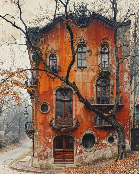 Old Abandoned Houses, Soyut Sanat Tabloları, Urban Sketching, Old Building, Abandoned Buildings, Old Buildings, Abandoned Houses, Beautiful Architecture, Beautiful Buildings