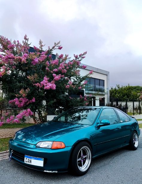 @anne.beat Honda Civic coupe 1995 paradise blue-green 5th generation 1995 Honda Civic Coupe, Honda Civic 1995, Honda Civic 2013, Honda Civic Vtec, Honda Accord Coupe, Civic Eg, Moto Car, Honda Civic Coupe, Civic Coupe