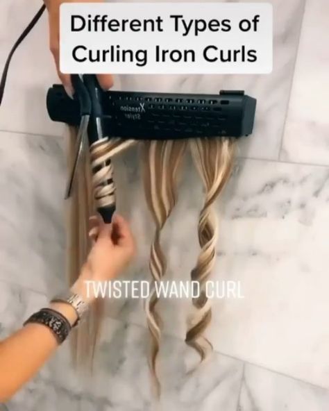 All About Hair on Instagram: “What do you think? ❣️ Love these tips 💞 By @blohaute” Different Types Of Curls, Bentuk Alis, Curl Hair With Straightener, Hair Curling Tutorial, Hair Curling Tips, Curly Hair Videos, Half Up Half Down Hairstyles, Hair Upstyles, Hairstyles For Medium Length Hair Easy