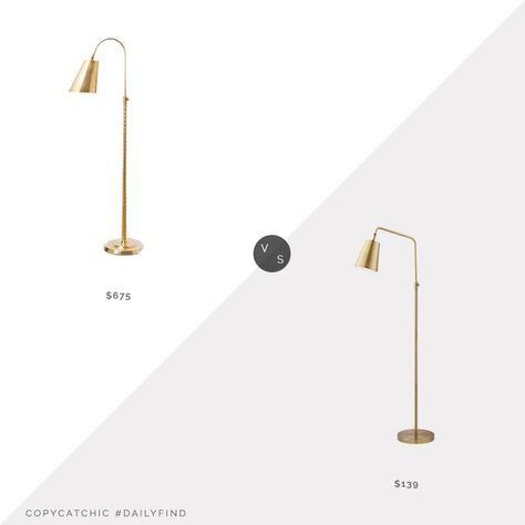 Copy Cat Chic - McGee & Co. Saylor Floor Lamp | $67...... | Facebook Floor Lamp Brass, Budget Home Decor, Mcgee & Co, Budget Home, Home Trends, Lamps Plus, Budget Travel, Antique Brass, Floor Lamp