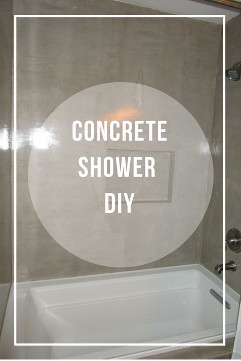 Concrete Bathroom Shower Modern Bathroom Shower Ideas, Shower Master Bath, Shower Head Placement, Master Bath Ideas, Bathroom Shower Ideas, Concrete Shower, Basement Construction, Shower Renovation, Bathroom Improvements