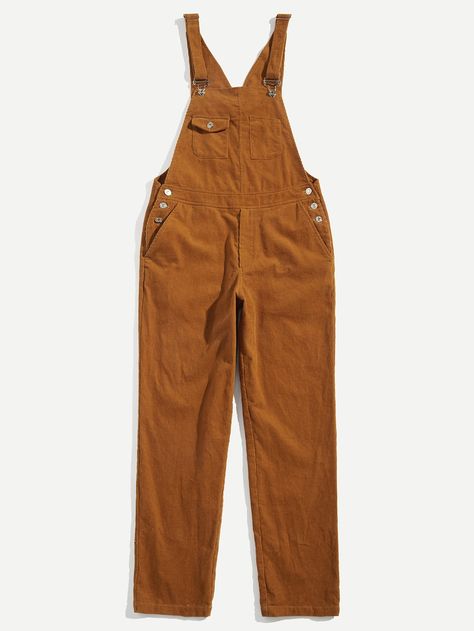 Men Detachable Strap Corduroy Overalls -SHEIN(SHEINSIDE) Overalls Men Fashion, Mens Corduroy, Shein Men, Overalls Men, Corduroy Overalls, Men Pants, Blouse Pants, Loose Blouse, Waist Pants