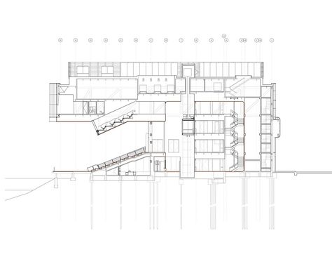 Level 4 Floor Plan Cinema Theatre, Institute Of Contemporary Art, Zaha Hadid, Interior Projects, Cool Drawings, Contemporary Art, Art Gallery, Floor Plans, Architecture