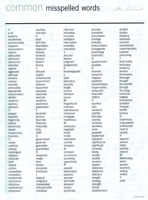 Adult Spelling Bee Words, Common Misspelled Words, Third Grade Vocabulary Words, Fifth Grade Spelling Words, Third Grade Spelling Words, Spelling Bee Word List, 4th Grade Spelling Words, 5th Grade Spelling Words, Kindergarten Spelling Words