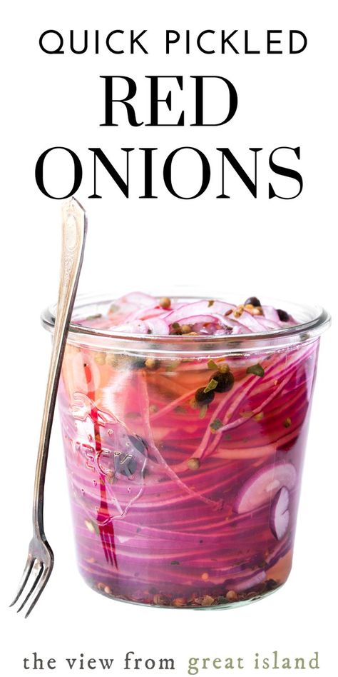 Easy Pickled Red Onions, Pickles Onions, Quick Pickled Red Onions, Quick Pickled, Refrigerator Pickles, Pickled Veggies, Pickled Vegetables, Pickled Red Onions, Pickled Onions