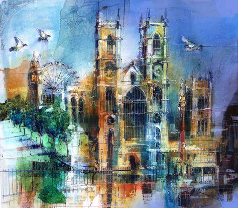 Rob Wilson - Westminster Abbey Commission Sense Of Place Art, Manchester Landmarks, Architecture Artists, Wilson Art, Open Art, Building Art, Art Competitions, Gcse Art, Peak District