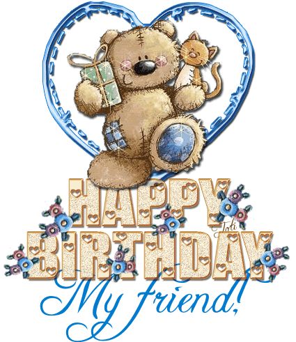 Teddy Happy Birthday My Friend Gif Pictures, Photos, and Images for Facebook, Tumblr, Pinterest, and Twitter Birthday Wishes Best Friend, Birthday Wishes For A Friend, Happy Birthday My Friend, Birthday Wishes For Him, Birthday Wishes For Sister, Best Birthday Wishes, Birthday Clipart, Birthday Crafts, Birthday Wishes Quotes