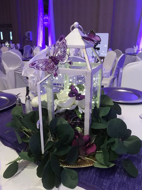 Butterfly Wedding Centerpieces, Butterfly Quinceanera Theme, Purple Quinceanera Theme, Butterfly Sweet 16, Quince Centerpieces, Butterfly Wedding Theme, Quince Decor, Butterfly Theme Party, Butterfly Centerpieces