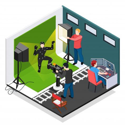 Cinema motion capture isometric composit... | Free Vector #Freepik #freevector #technology Bicycle Furniture, Cake Furniture, Template Flower, Creative Jobs, Motion Capture, Isometric Design, Video Production Company, Flower Food, Power Tool