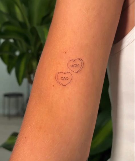 Love Heart Sweets Tattoo, Letter In Heart Tattoo, Valentines Heart Tattoo, Con Amor Tattoo, Love Heart Sweet Tattoo, Two Heart Tattoo, Heart With Name Tattoo, Name Tattoos Designs, Tattoos That Mean Something