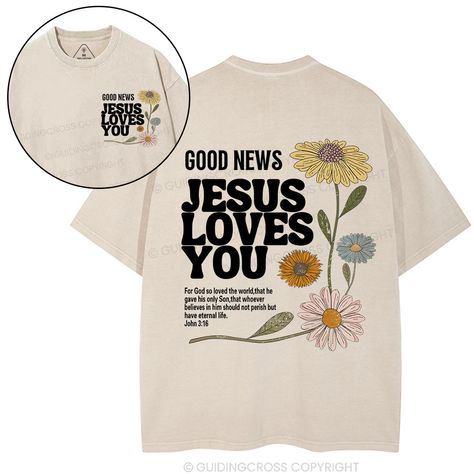 Christian Graphic Tees, Jesus Clothes, T Shirt Sale, Christian Fashion, Christian Designs, For God So Loved The World, Jesus Shirts, Christian Clothing, Christian Shirts