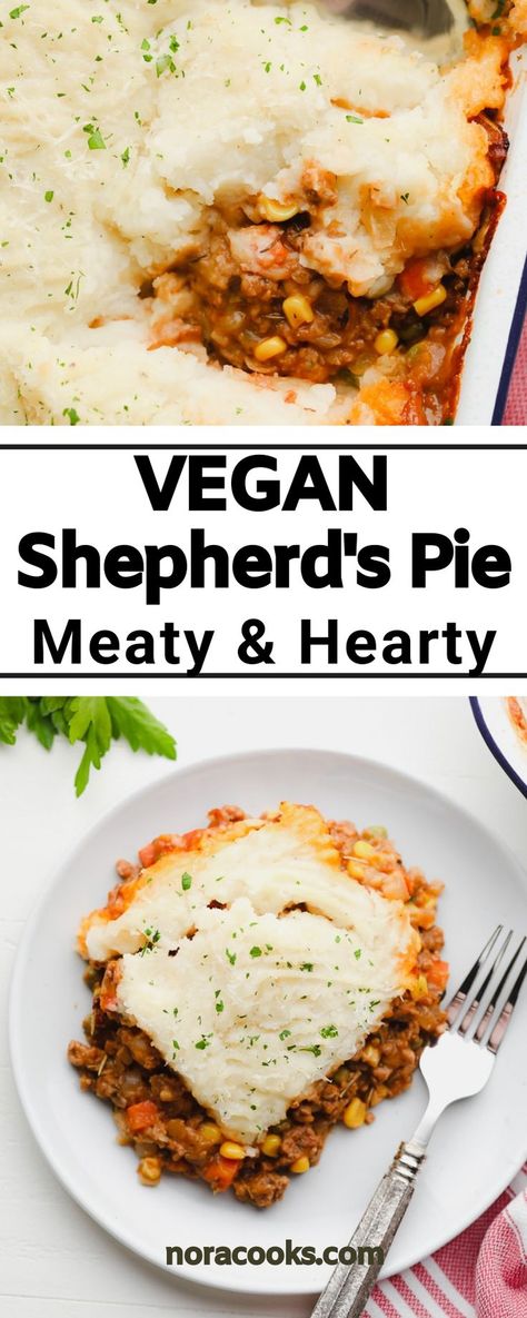 Lentils Vegan, Vegan Shepherds Pie, Vegan Ground Beef, Vegan Casserole, Fluffy Mashed Potatoes, Vegan Lentil, Healthy Comfort, Vegan Main Dishes, Food Vegan