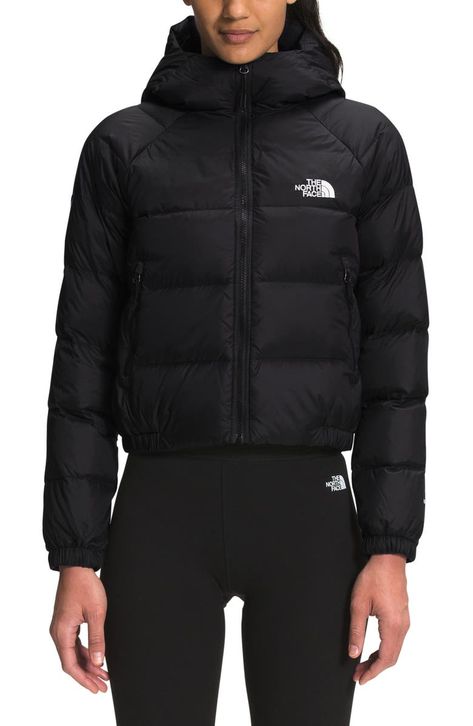 Hyalite Hooded Down Jacket | Nordstrom North Face Hydrenalite, Doudoune The North Face, Northface Puffer, The North Face Puffer, North Face Puffer Jacket, Cropped Puffer Jacket, Black Puffer, Black North Face, North Face Women