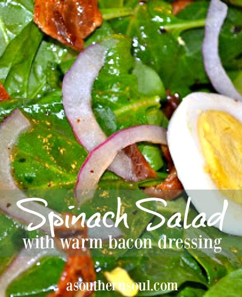 Spinach Salad With Warm Bacon Dressing, Locarb Recipes, Wilted Spinach Salad, Spinach Salad Dressing, Salad Options, Warm Bacon Dressing, Fall Salads, Salads Healthy, Hot Bacon Dressing