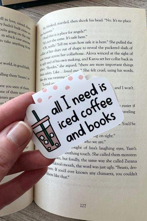 Iced Coffee And Books, Coffee Bookmark, Books Bookmark, Coffee Books, The Colony, Cute Bookmarks, Chill Vibes, Book Things, Magnetic Bookmarks