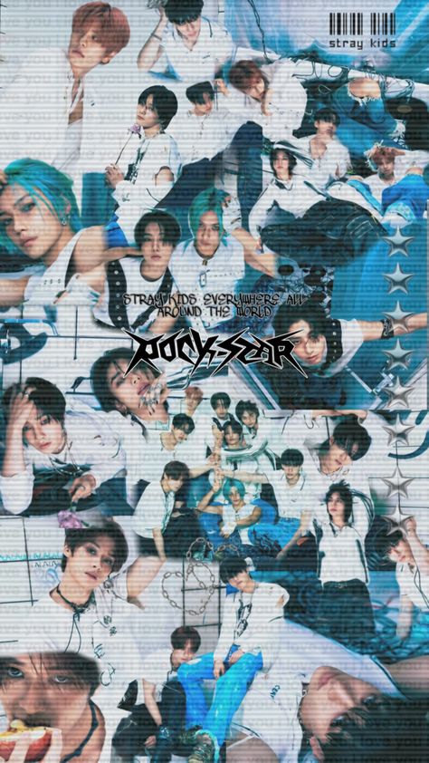 Y2k Kpop Wallpaper Skz, Straykids Rockstar Wallpaper, Straykids Phone Wallpaper, Stray Kids Rockstar Wallpaper, Skz Rockstar Wallpaper, Stray Kids Iphone Wallpaper, Stray Kids Rockstar, Rock Star Wallpaper, Y2k Star Wallpaper