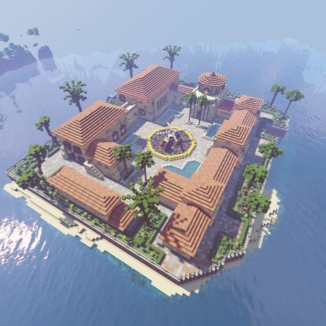 Spanish Island Villa #minecraft #minecraftbuilds #minecraftislandhouse #minecraftislandvilla #minecraftvilla #minecraftmansion #minecraftmegabase #minecraftbuildideas #minecraftbuilddesigns #minecrafttips #minecraftrenders #minecrafthouse Minecraft M, Villa Minecraft, Minecraft Mansion, Spanish Islands, Spanish Villa, Island Villa, Minecraft Tips, Island House, Minecraft Houses