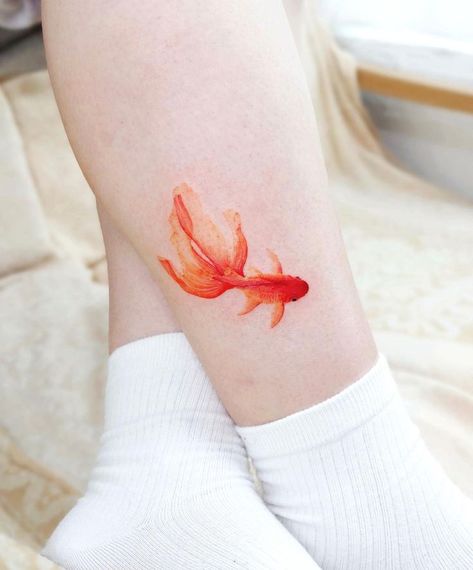 Koi Fish Tattoo Ideas, Fish Tattoo Ideas, Goldfish Tattoo, Matching Bff Tattoos, Places For Tattoos, Tribute Tattoos, Small Forearm Tattoos, Pisces Tattoos, Koi Tattoo