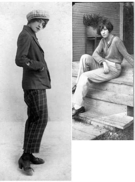 Not many women would risk trousers in the 20s 1920s Womens Pants, 1920 Women, Masculine Outfits, 1920s Women, Woman In Suit, 1920s Outfits, 1920 Fashion, 30s Fashion, Queer Fashion