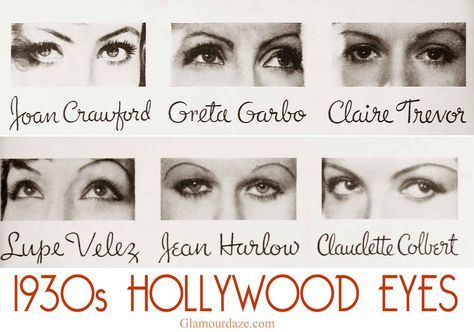 1930s Hollywood Eyes! - Makeup Tips. 1930s Beauty, 1930's Makeup, Period Makeup, 1930s Makeup, Brow Shapes, New Look Ideas, Major Movie, 1930s Hollywood, 1930s Hair