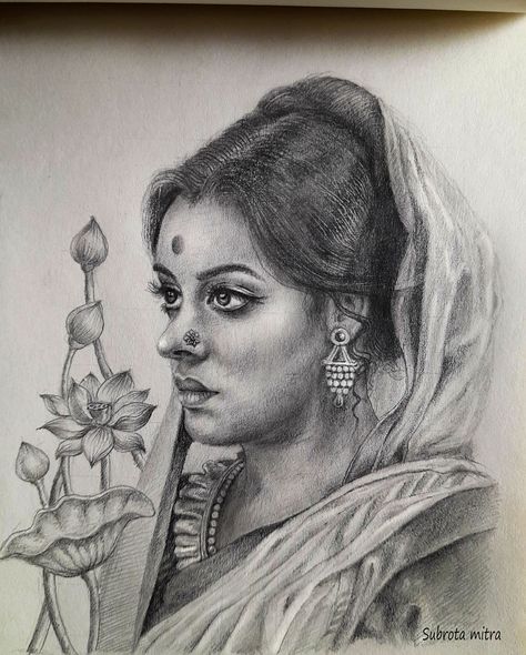 pencil sketch of indian women Indian Lady Sketch, Indian Women Sketch Pencil Drawings, Indian Women Sketch, Sketch Indian, Side Face Drawing, Sketches Of Girls Faces, Figure Sketches, Human Sketch, Ganesh Art Paintings