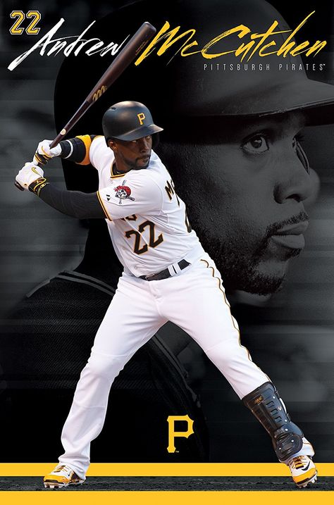 Andrew McCutchen Pirates Poster, Andrew Mccutchen, City Posters Design, Pittsburgh Pirates Baseball, Pirates Baseball, Event Poster Design, Poster Poster, Pittsburgh Pirates, Sport Poster