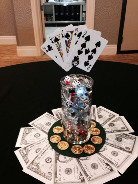 Casino themed centerpieces