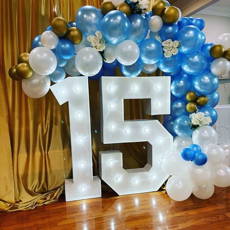 15 Marquee Numbers, Light Up Marquee Letters, Marquee Numbers, Romantic Room Decoration, Birthday Decorations At Home, Birthday Lights, Quinceanera Decorations, Cinderella Party, Rainbow Balloons