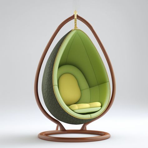 Avocado Furniture, Fruit Furniture Design, Creative Technology, Products Design Ideas, Cute Chairs, Biomorphic Design, Organic Furniture Design, Weird Furniture, Furniture Design Sketches