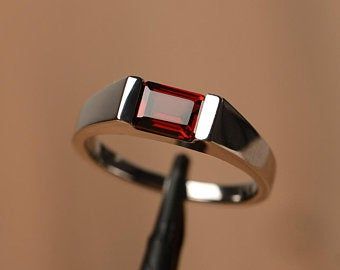 godjewelry on Etsy Garnet Rings For Men, Garnet Stone Ring For Men, Chandi Rings Design For Men, Garnet Ring Men, Ruby Rings For Men, Ruby Ring Designs For Men, Silver Stone Rings For Men, Platinum Rings For Men, Ruby Ring For Men